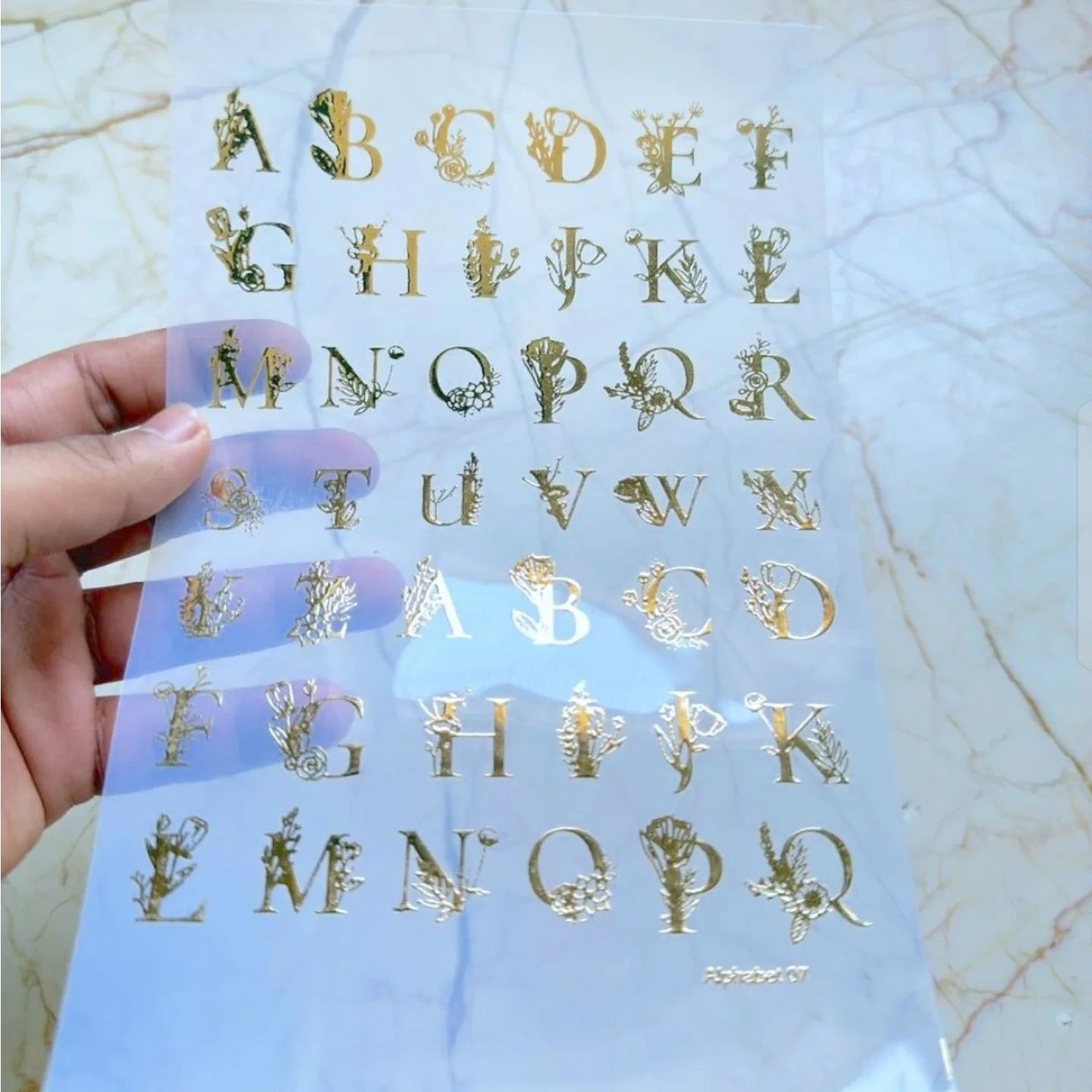Golden and silver foil stickers available for Resin Art